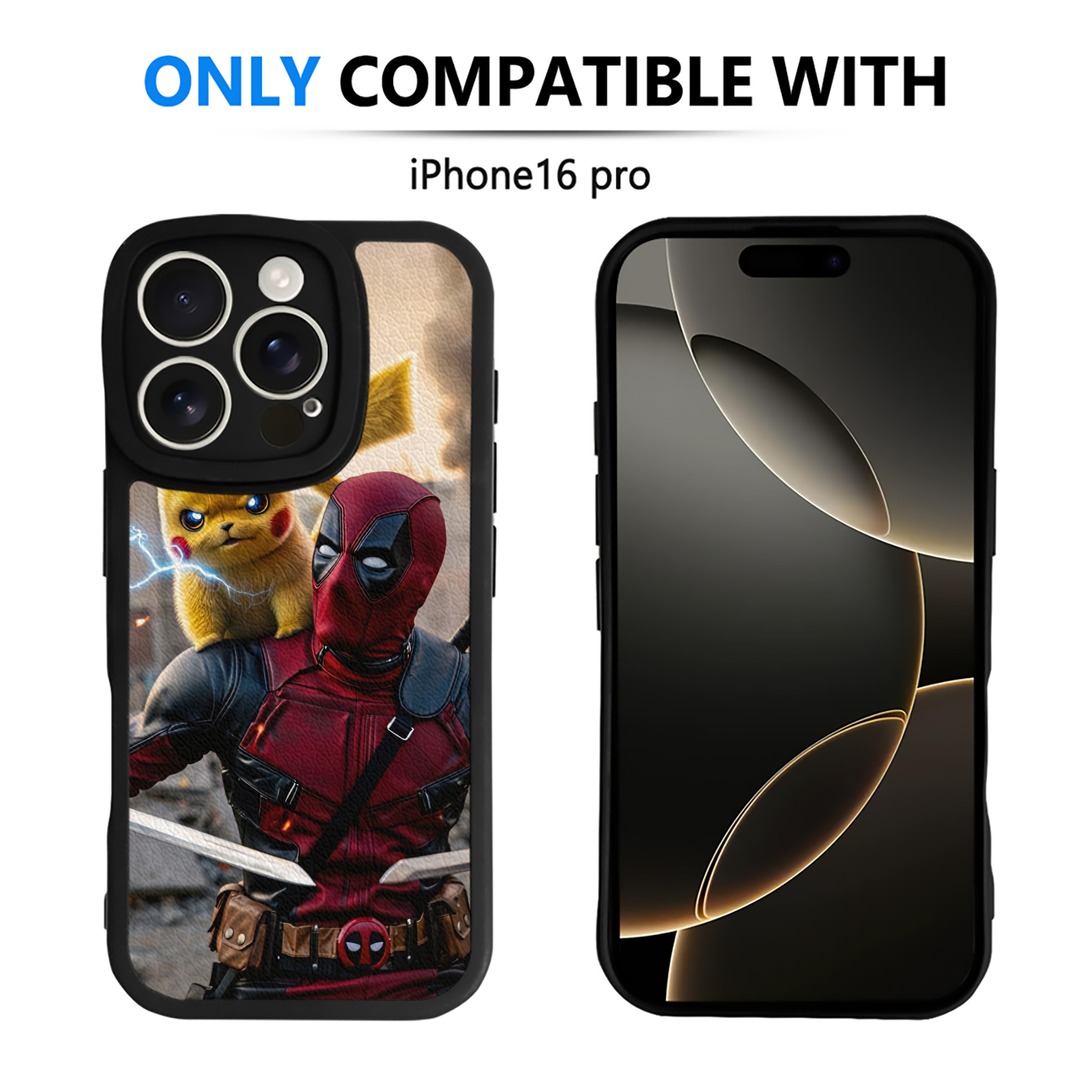 （画像用） Deadpool デッドプール 【iPhone 16シリーズ対応】シリコンスマホケース（レザー調） 材質：シリコン